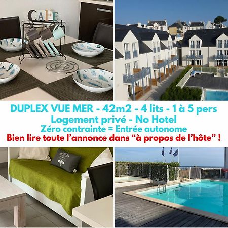 Duplex Vue Mer - Plage A 100M- 4 Lits - Parking Sous Sol Audierne Buitenkant foto